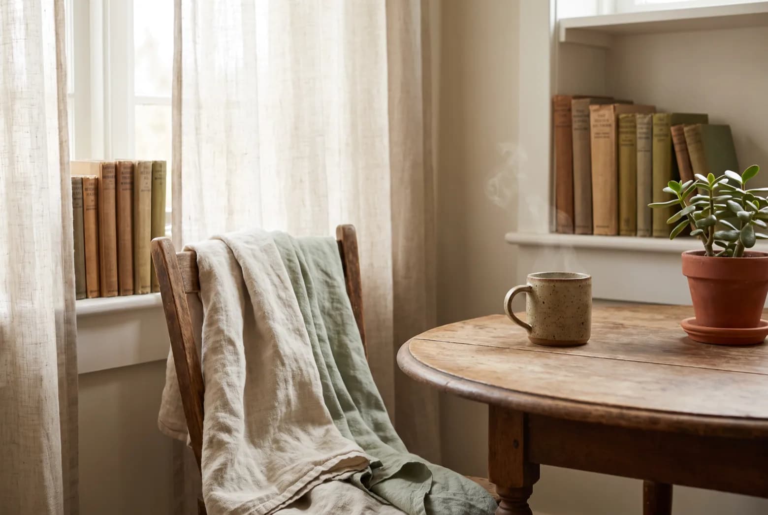 A quiet, sunlit corner of a home — the kind of place this care actually reaches.