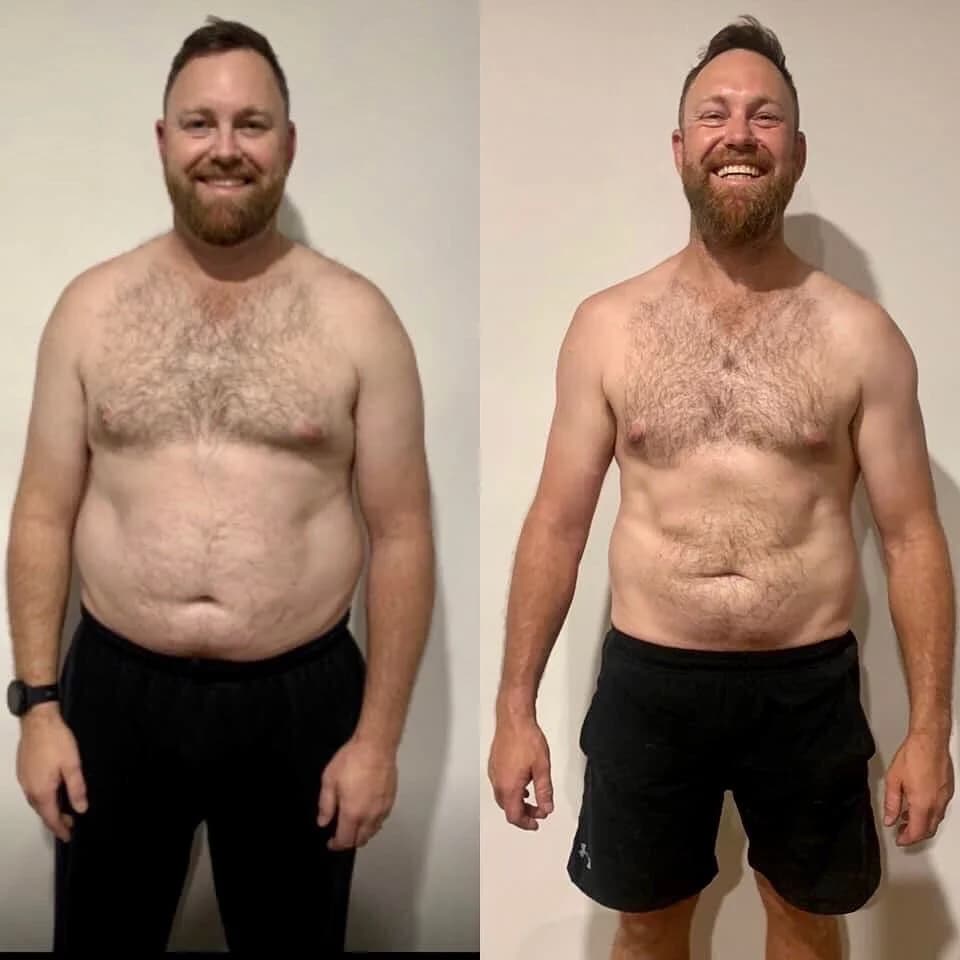 Ryan, age 37: before photo on the left and after photo on the right